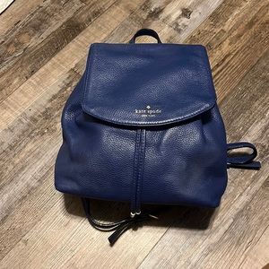 Kate spade navy small leather backpack